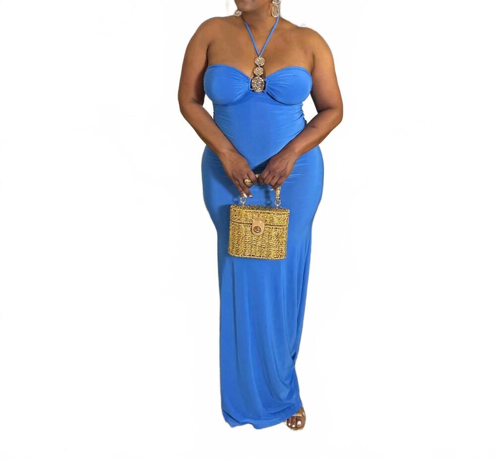 NEW CODIGO almafi maxi dress in turquoise